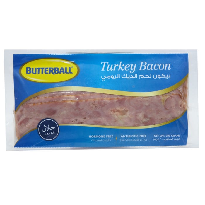 Butterball Turkey Bacon Sliced 200g