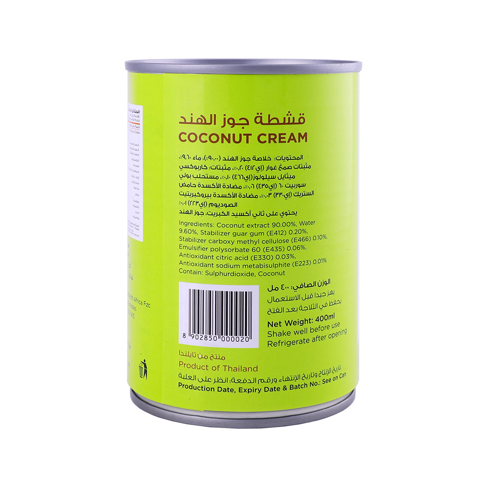 Eastern Coconut Cream 400ml back image