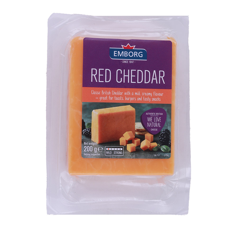 Emborg Red Cheddar Cheese 200g