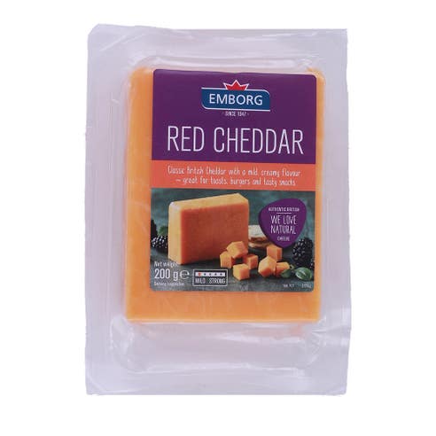 Emborg Red Cheddar Cheese 200g 