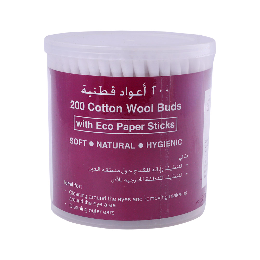 Dana Cotton Wool Buds With Eco Paper Sticks [200 Pieces] back image