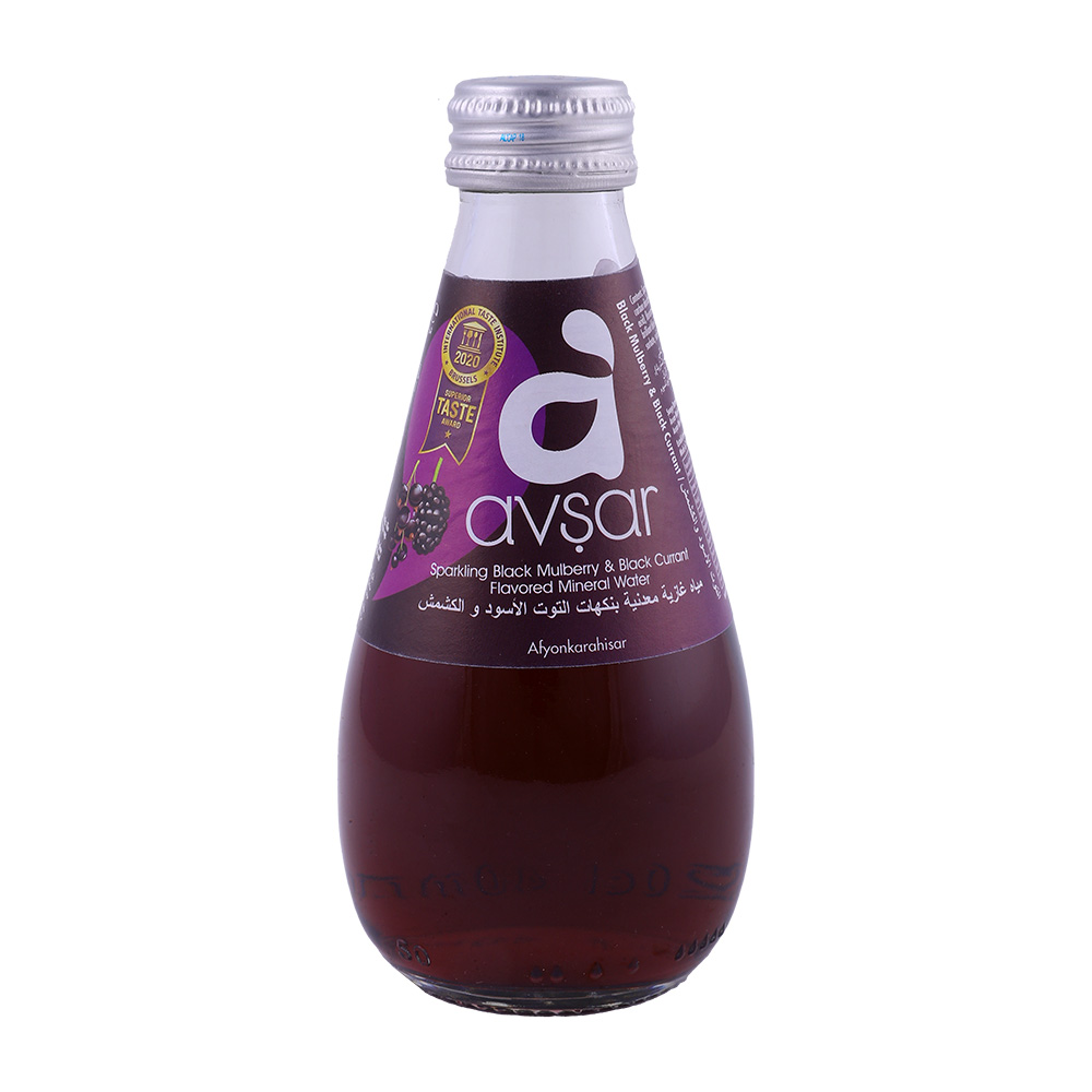 Avsar Sparkling Black Mulberry & Black Currant Mineral Water 200ml