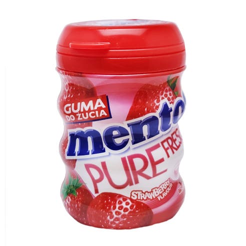 Mentos Pure Fresh Strawberry Flavour Chewing Gum 60g 