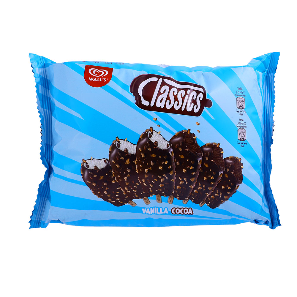 Wall's Classics Vanilla Cocoa Lollies 390ml