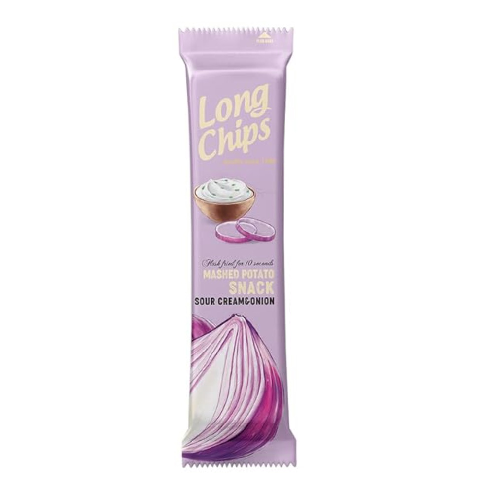 Long Chips Mashed Potato Sour Cream & Onion Snack 75g 