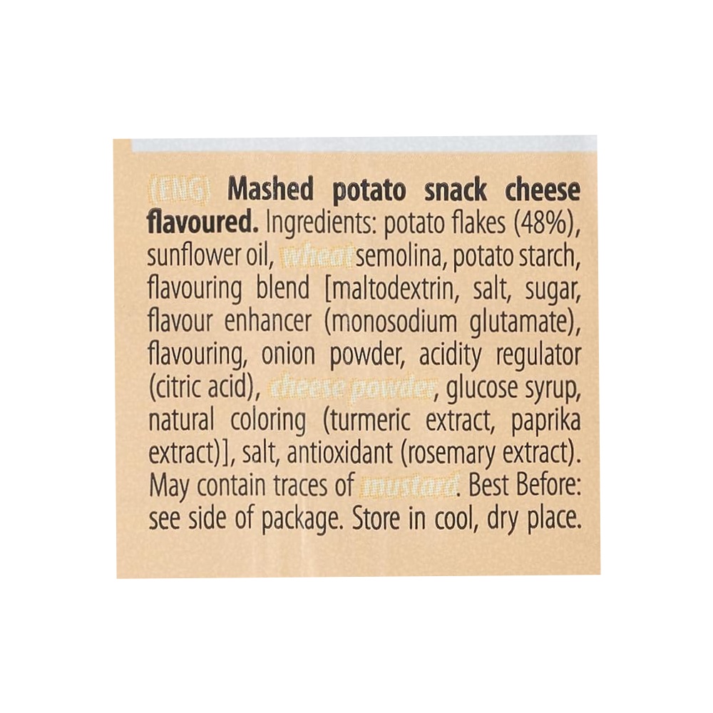 Long Chips Mashed Potato Cheese Snack 75g right side image