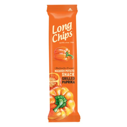 Long Chips Mashed Potato Grilled Paprika Snack 75g 