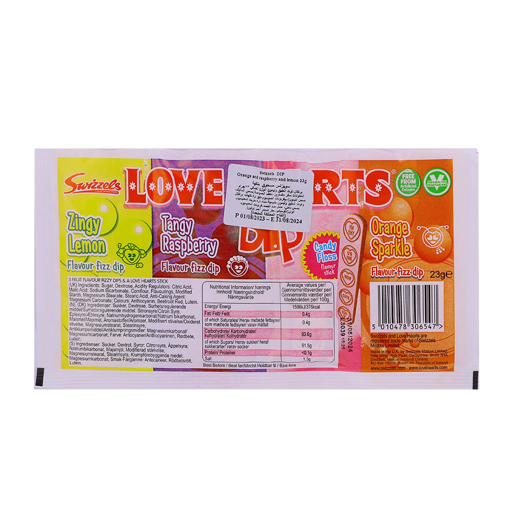 Swizzels Love Hearts Dip Candy 23g - Bahrain Alosraonline store