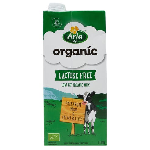 Arla Organic Low Fat Lactose Free Milk 1L 