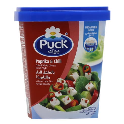 Puck Feta Cheese In Brine Paprika & Chili 430g 