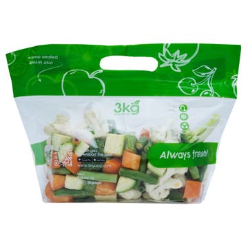 3Kg Fresh Market Mixed Vegetables – Available at Alosra Online Supermarket