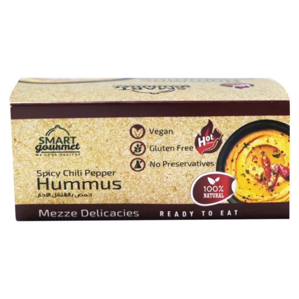 Smart Gourmet Spicy Chili Pepper Hummus 225g back image