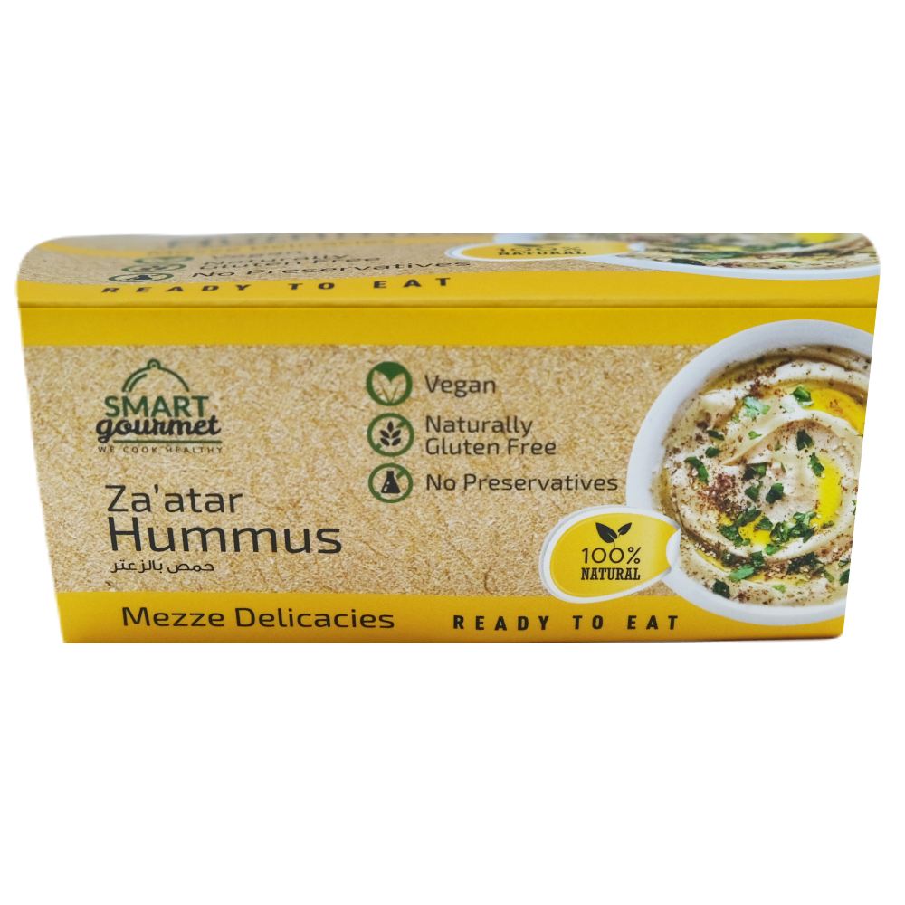 Smart Gourmet Zaatar Hummus 225g back image