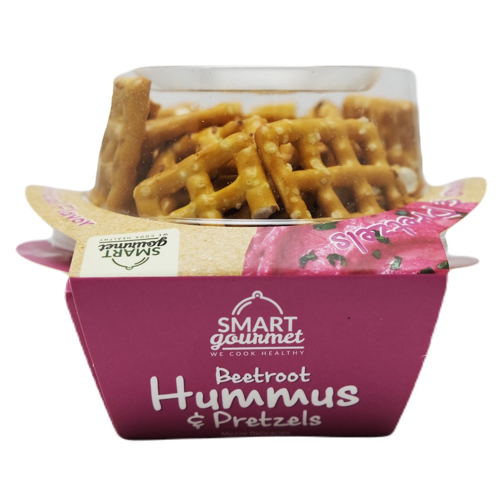 Smart Gourmet Beetroot Hummus & Pretzels 140g