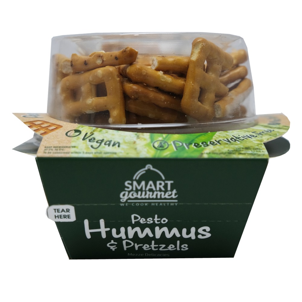Smart Gourmet Pesto Hummus & Pretzels 140g