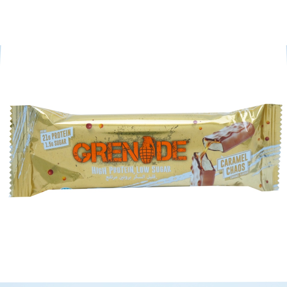 Grenade High Protein Low Sugar Caramel Chaos Bar 60g