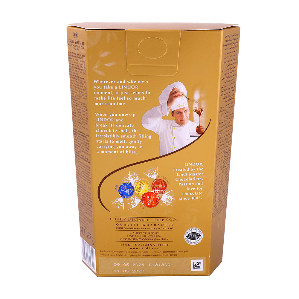 Lindt Lindor Assorted Chocolate Truffles 337g back image