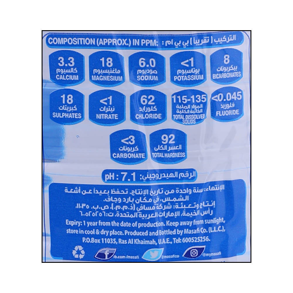 Masafi Water 1.5L right side image