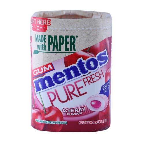Mentos Pure Fresh Cherry Flavour Chewing Gum [50 Pieces] 