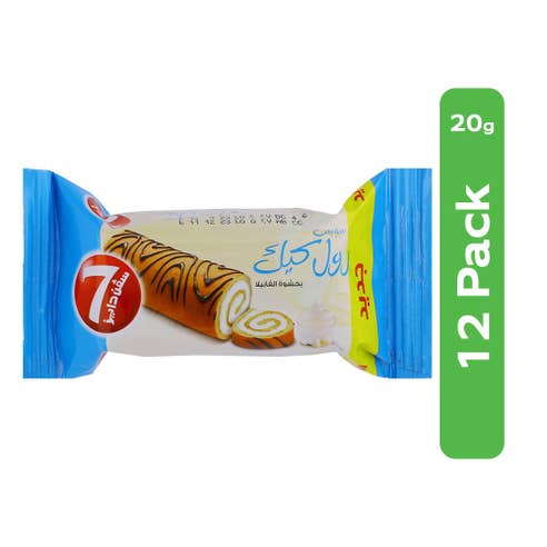7Days Swiss Roll Double Vanilla 12x20g 