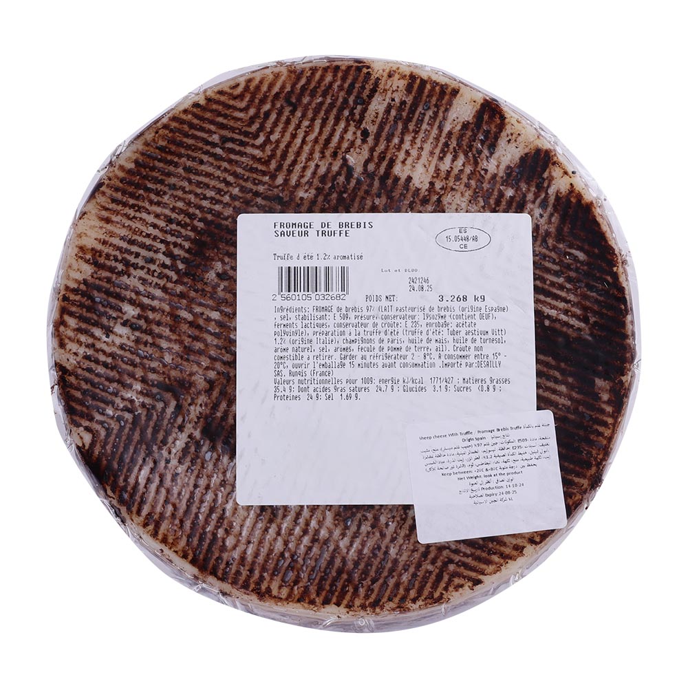 Fromage De Brebis Sheep Cheese with Truffle [Per Kg] back image