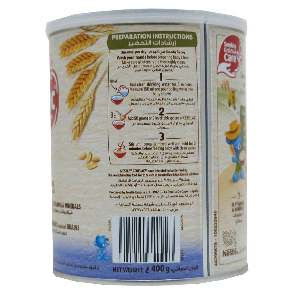 Nestle Cerelac Wheat Baby Cereal 400g left side image