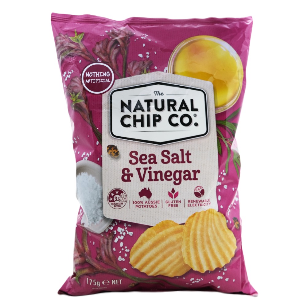 The Natural Chip Co Crinkle Sea Salt & Vinegar 175g