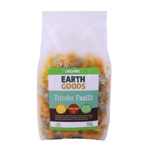 Earth Goods Organic Tricolor Fusilli 500g 
