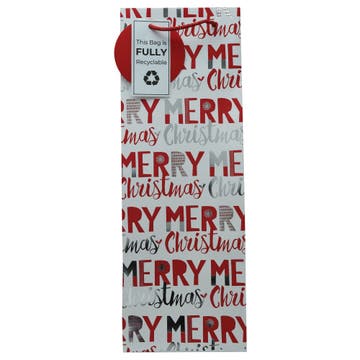 Giftmaker Merry Christmas Kraft Bottle Bags 