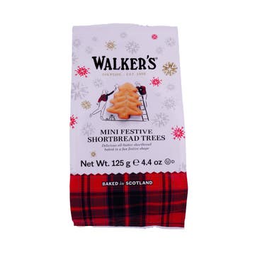 Walker's Mini Festive Trees Christmas Shortbread 125g 