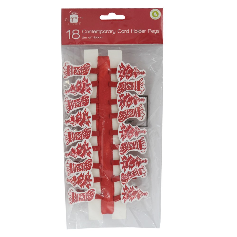 Giftmaker 18 Contemporary Card Peg Holders 300g