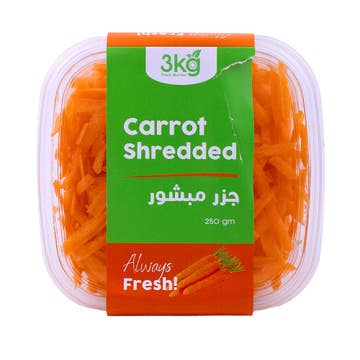 3Kg Fresh Market Shredded Carrot 250g 