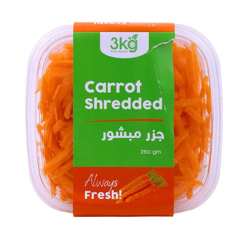 3Kg Fresh Market Shredded Carrot 250g 