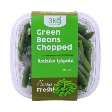 3Kg Fresh Market Green Beans Chopped 250g 