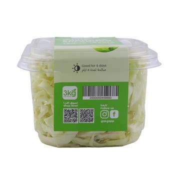 3Kg Fresh Market White Cabbage Shredded 250g