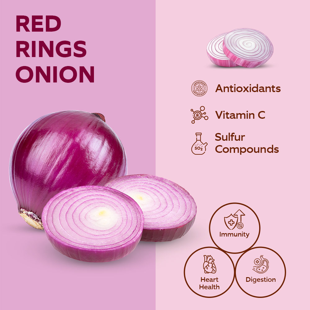 3Kg Fresh Market Red Rings Onion 200g lifestyle image