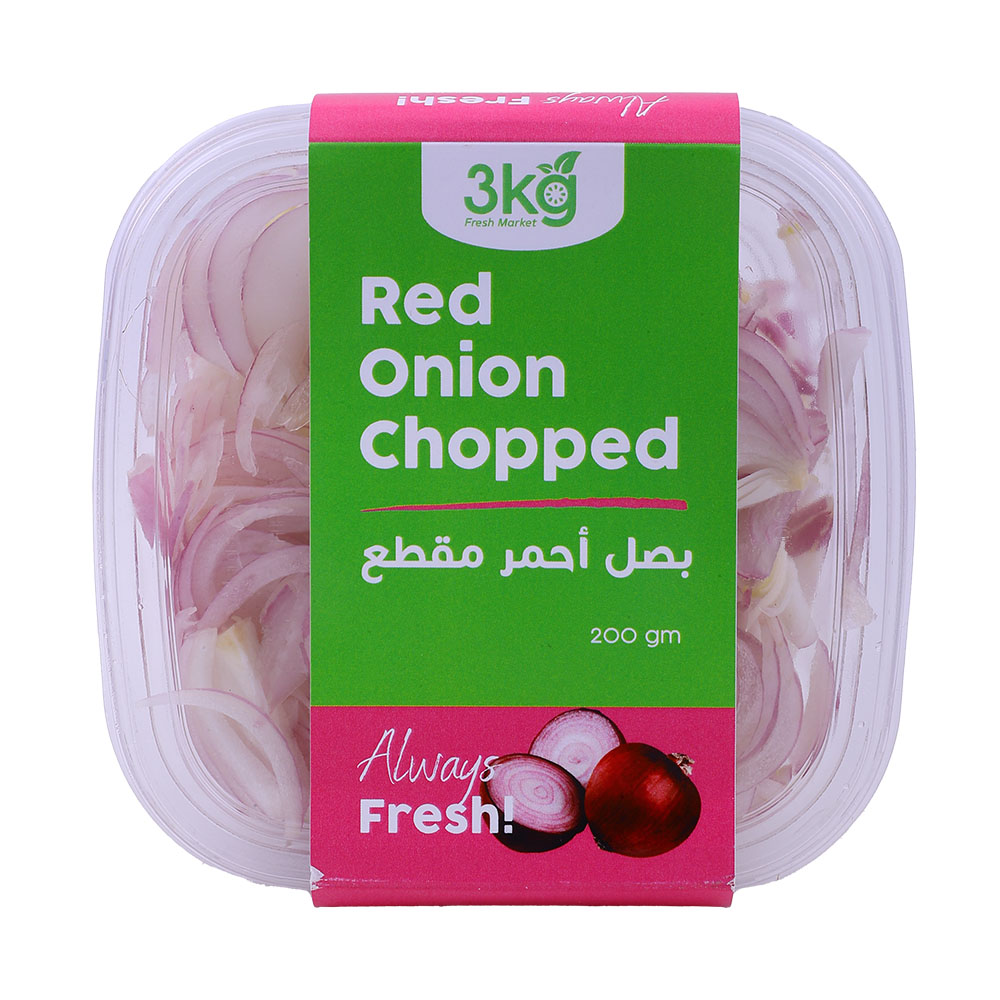 3Kg Fresh Market Red Chopped Onion 200g