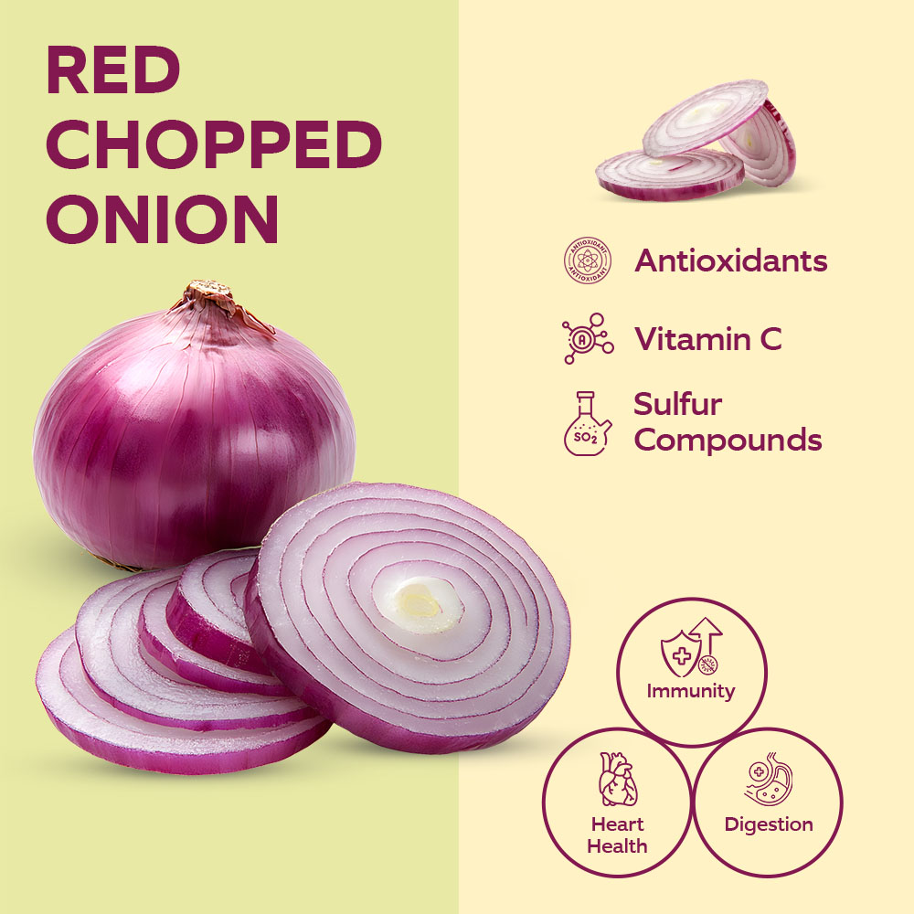 3Kg Fresh Market Red Chopped Onion 200g lifestyle image