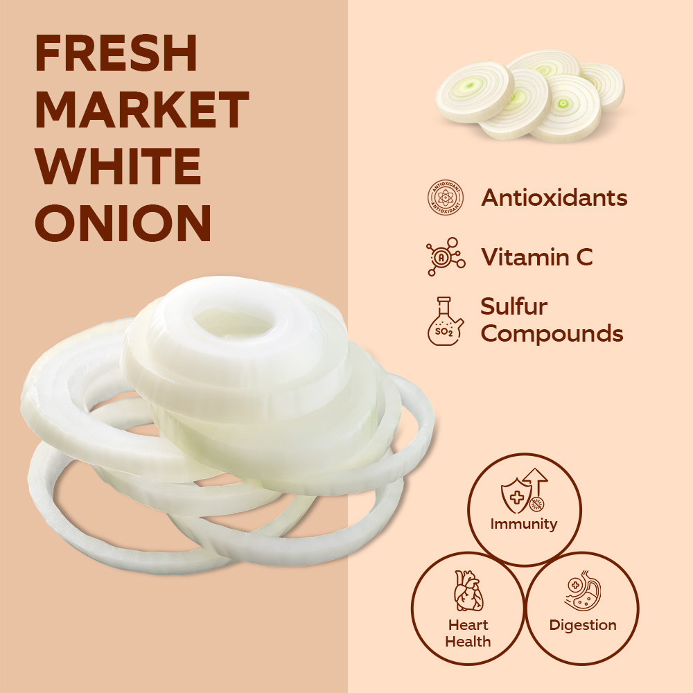 3Kg Fresh Market  White Onion 200g lifestyle image