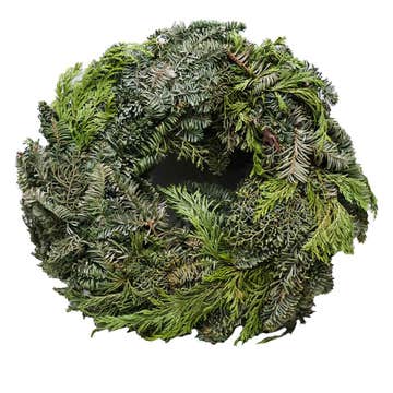 Artificial Pine Christmas Wreath Round 30cm 