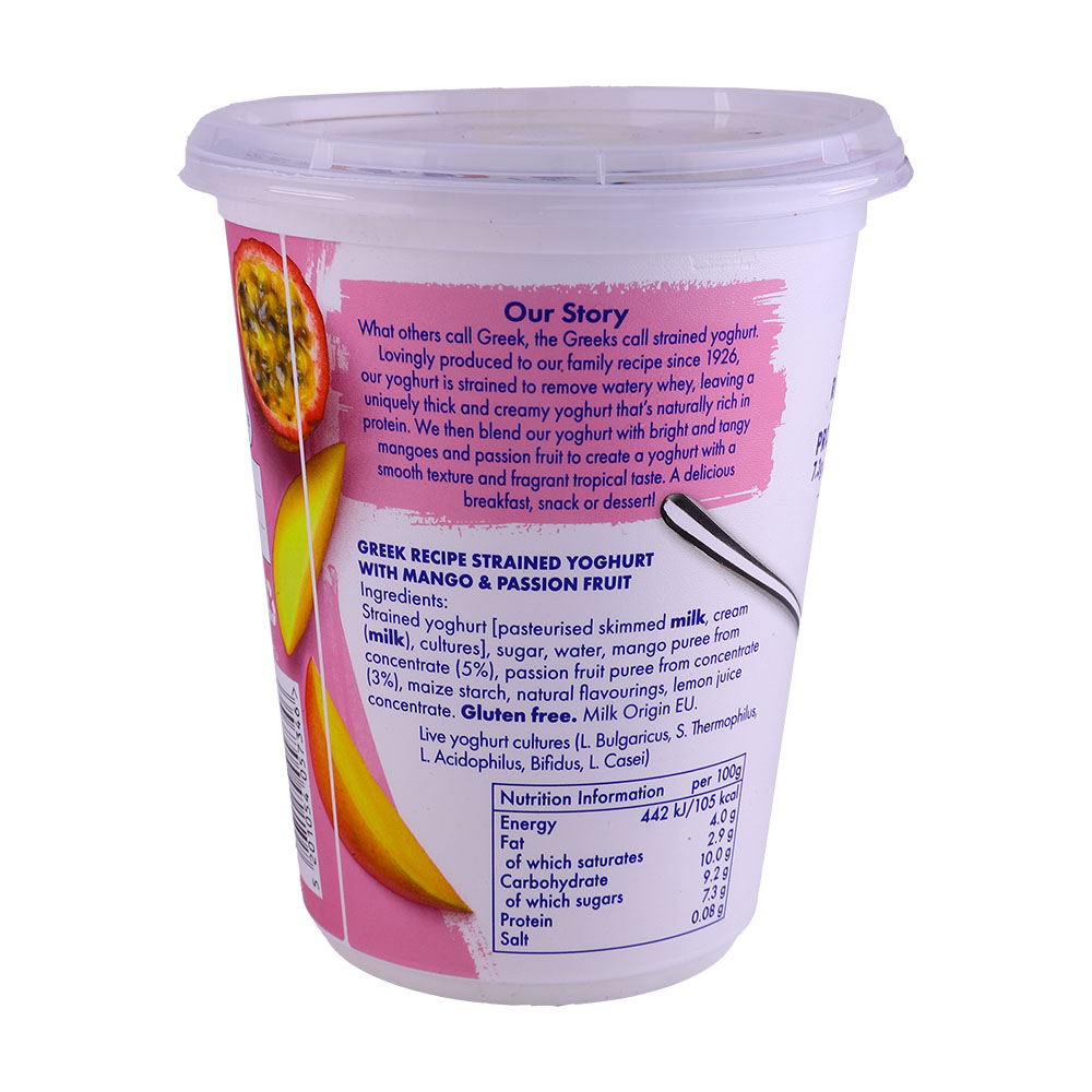 Fage Fruits Mango & Passion Fruit Yoghurt back image