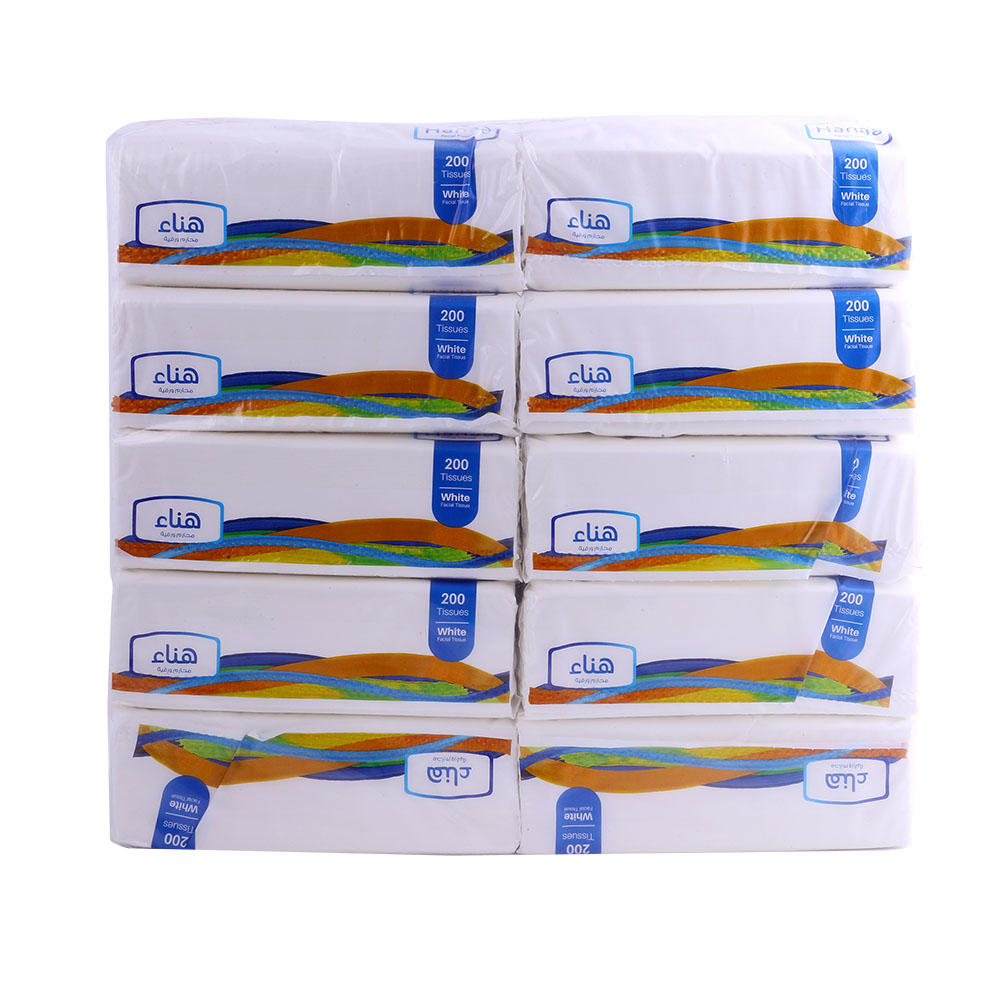 Hanaa Clean & Safe Facial Tissue 10x200s back image