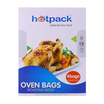 Hotpack Oven Roasting Bags 55x43cm 5's 