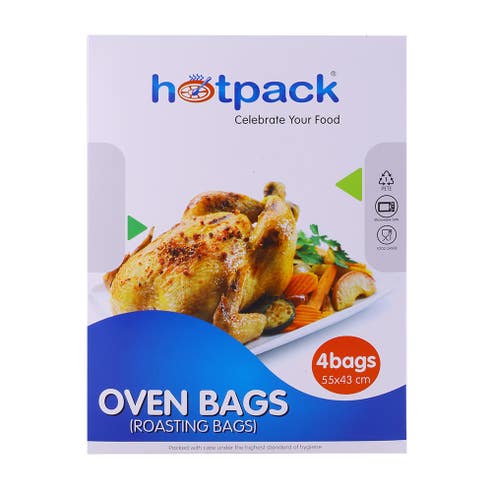 Hotpack Oven Roasting Bags 55x43cm 5's 