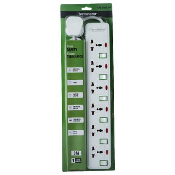 Terminator 6 Way Extension 3M Socket