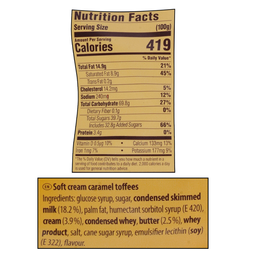 Storck Werther's Original Soft Caramel Candy 100g right side image