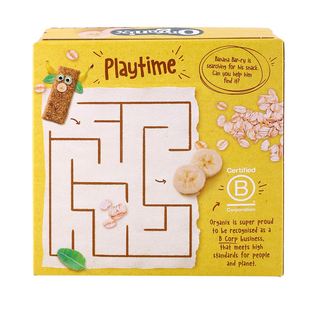 Organix Banana Oaty Bars 6x23g back image