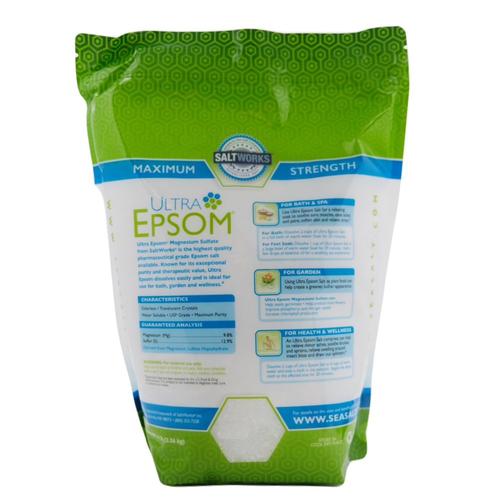 Ultra Epsom Salt 2.2Kg back image