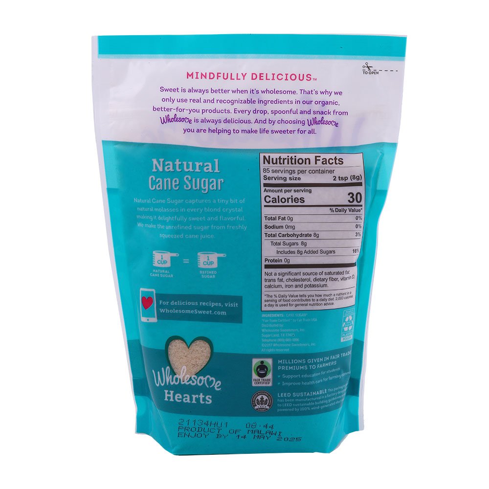 Wholesome Cane Sugar 681g back image