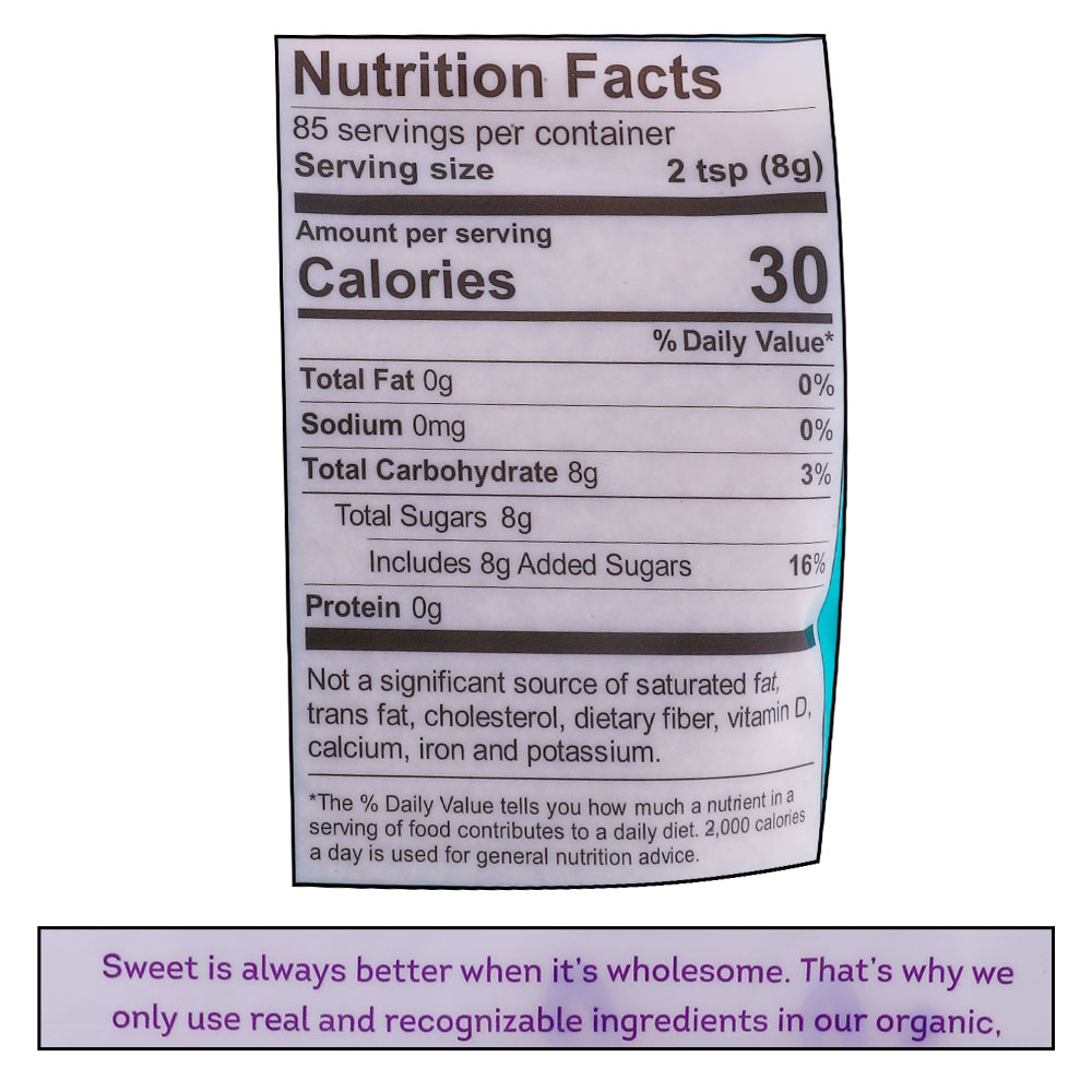 Wholesome Cane Sugar 681g right side image